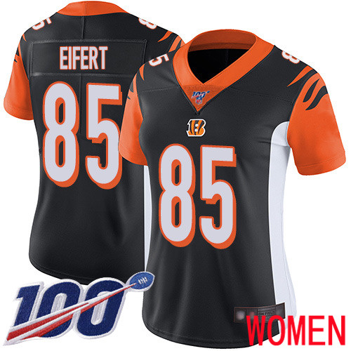 Cincinnati Bengals Limited Black Women Tyler Eifert Home Jersey NFL Footballl #85 100th Season Vapor Untouchable